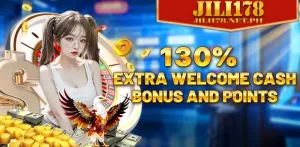 130% Extra Welcome Cash Bonus and Points up to ₱88,888! (1)